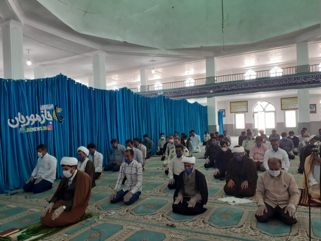 برگزای اولین نماز جمعه شهرستان قلعه گنج بعد از شیوع ویروس کرونا