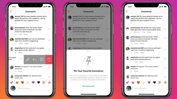 پین کردن کامنت ها در اینستاگرام