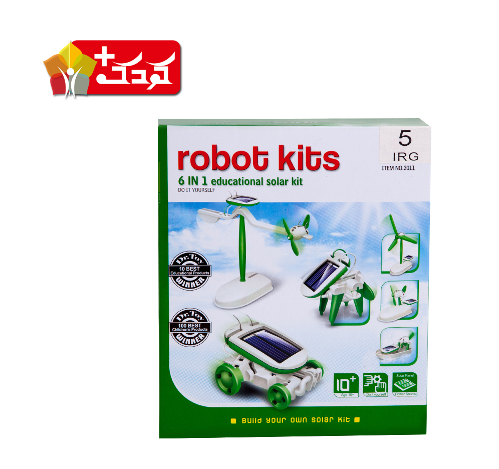 سولار کیت آموزشی (robot kits 6 in 1 educational solar kit)