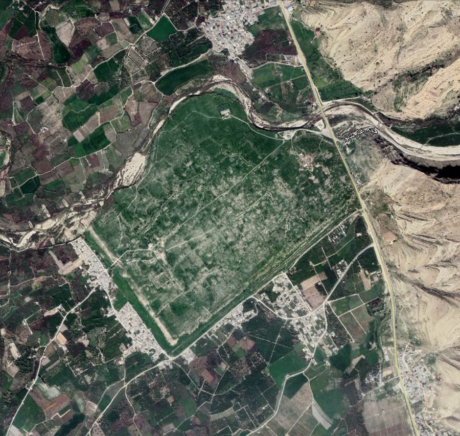 تصویر ماهواره ای از شهر باستانی بیشابور